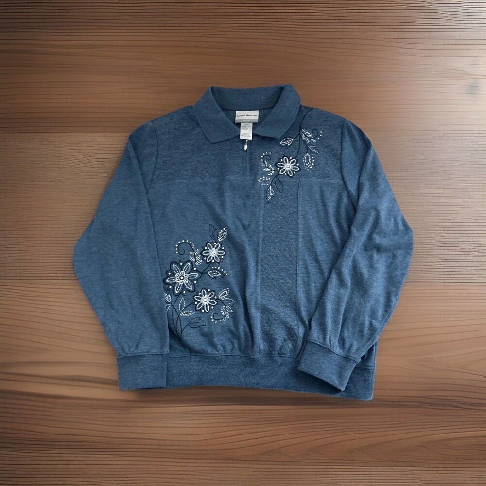 Alfred Dunner Women's Sweater Petite Size XL color Blue Used Great Condition